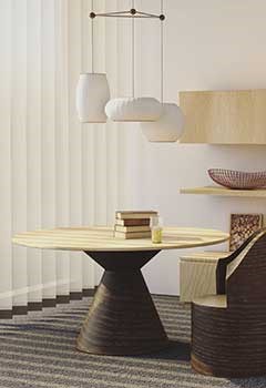 Motorized Vertical Blinds For Large Window Wall, Brentwood