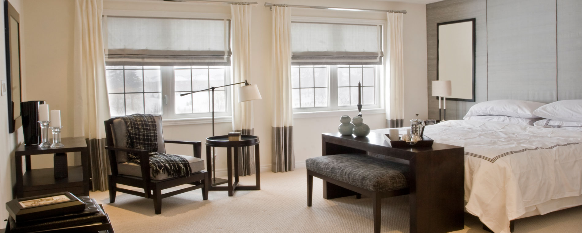 Woven Shades | Motorized Roman Blinds